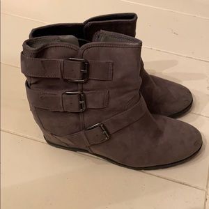 Gray booties